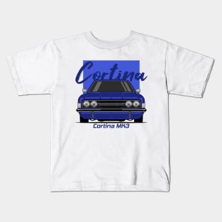 Front Blue Cortina MK3 Classic Kids T-Shirt